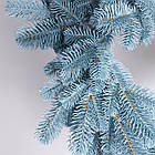 Штучний різдвяний вінок Блакитний Святковий 60 см TD-VINBL, фото 4