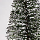 Новорічна настільна ялинка засніжена Стріла 25 см на дерев'яній підставці SOK-М-12-1, фото 4