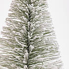 Новорічна настільна ялинка зимова Стріла 25 см на дерев'яній підставці SOK-М-12-2, фото 3