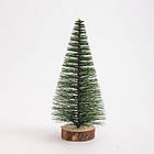 Новорічна настільна ялинка зелена Стріла 25 см на дерев'яній підставці SOK-М-12-3, фото 2