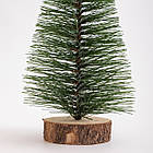 Новорічна настільна ялинка зелена Стріла 25 см на дерев'яній підставці SOK-М-12-3, фото 4