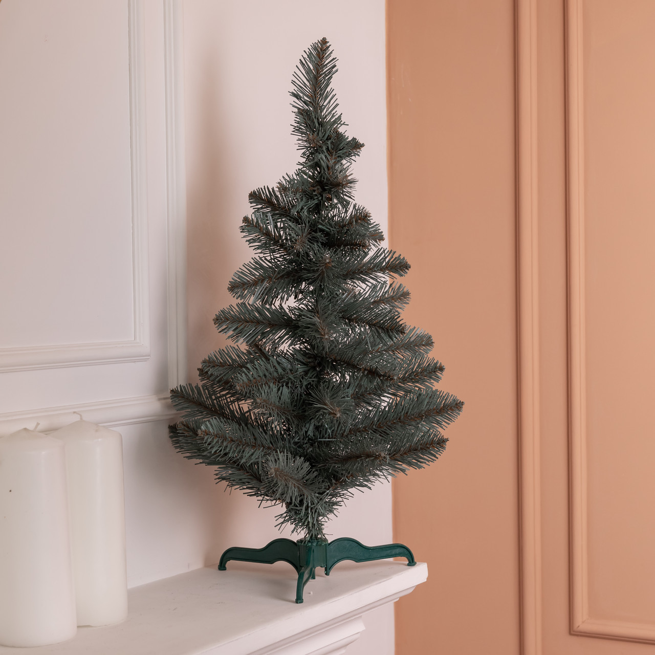 Штучна новорічна міні ялинка «Полонинська» блакитна 60 см SOK-M-03-1-3, фото 1