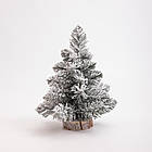 Штучна новорічна міні ялинка «Полонинська» зимова 25 см SOK-M-04-1, фото 2