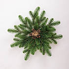 Штучний підсвічник вінок Новорічний з декором зелений на 1 свічку SOK-O-1, фото 4