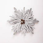 Штучний підсвічник вінок Новорічний з декором засніженим на 1 свічку SOK-O-4, фото 2