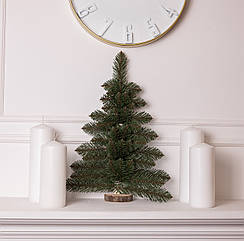 Штучна ялинка настінна Полонина 60 см на дерев'яній підставці SOK-M-V-1