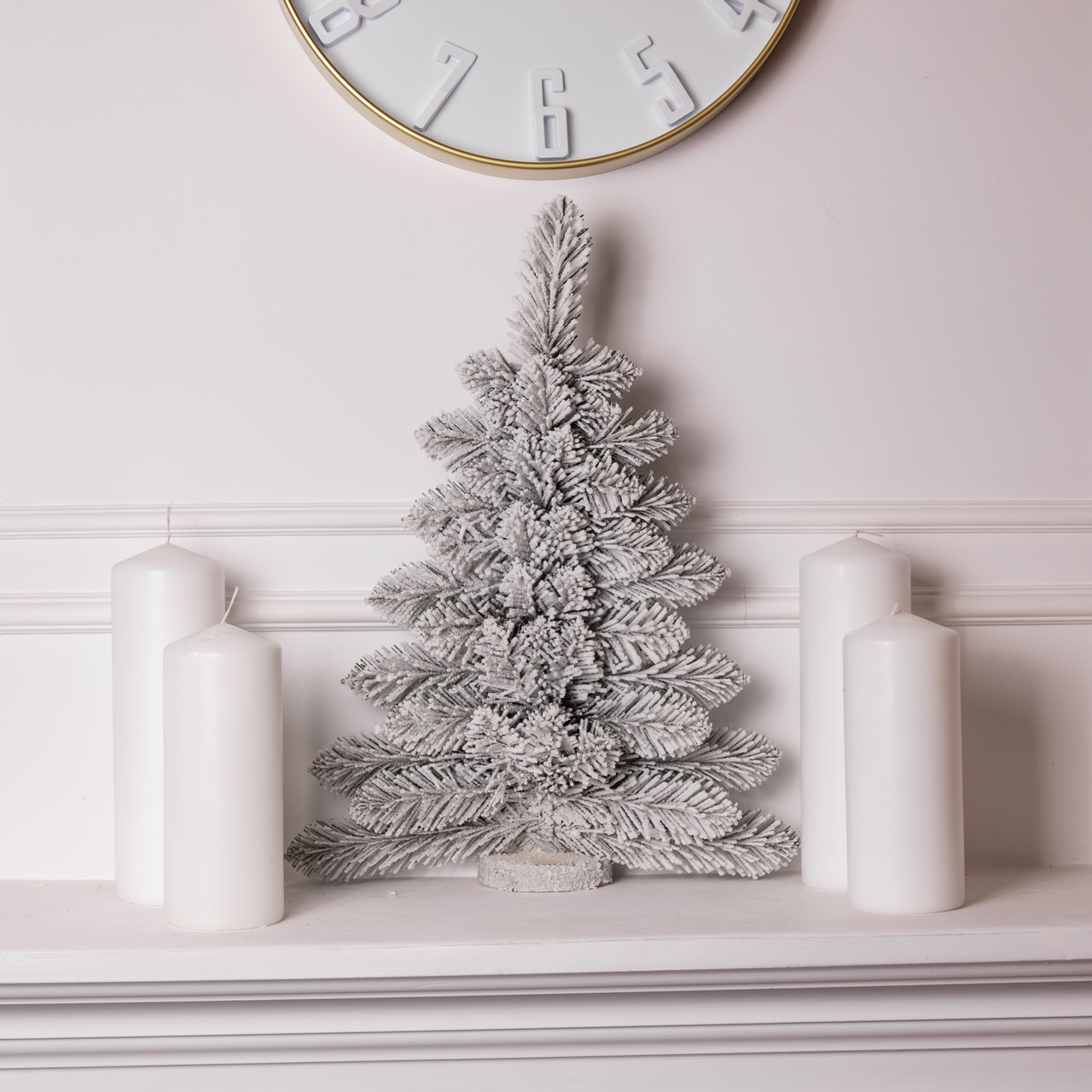 Штучна ялинка настінна Полонина 60 см на дерев'яній підставці SOK-M-V-2, фото 1