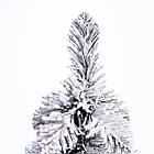 Штучна міні ялинка "Снігова королева" засніжена на дерев'яній підставці 40 см SOK-M-05-1, фото 2