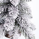 Штучна міні ялинка "Снігова королева" засніжена на дерев'яній підставці 40 см SOK-M-05-1, фото 4