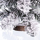 Штучна міні ялинка "Снігова королева" засніжена на дерев'яній підставці 40 см SOK-M-05-1, фото 5