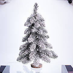 Штучна міні ялинка "Снігова королева" засніжена на дерев'яній підставці 55 см SOK-M-05-2