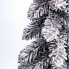 Штучна міні ялинка "Снігова королева" засніжена на дерев'яній підставці 55 см SOK-M-05-2, фото 2