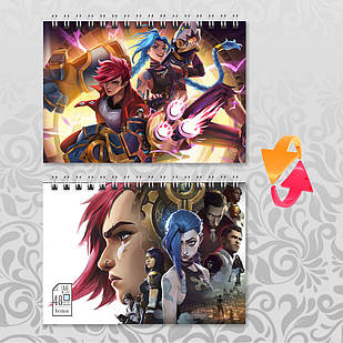 Блокнот на пружині в клітинку 48 арк. Arcane / Аркейн 021