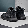 Зимові чоловічі шкіряні черевики, кросівки чорні утеплені з натуральної шкіри на хутрі на зиму для чоловіків, розмір 40-45, фото 7