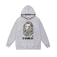 Чоловічий BAPE худі фліс із капюшоном чорний стильний матеріал, висока якість