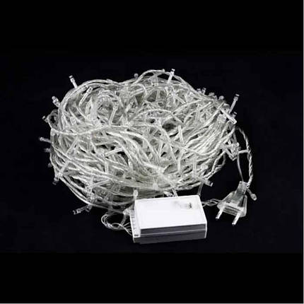 Світлодіодна гірлянда-нитка 800 LED, 40 метрів, теплий білий колір, прозорий шнур, декоративна LED гірлянда для дому, фото 2