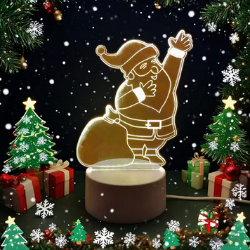 Нічник-світильник настільний 3D "Санта Клаус" від USB SAM-1991