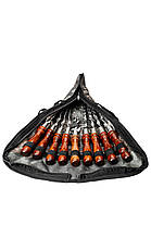 Набір шампурів Enot-6 Brown у сумці з дубовими ручками - 8 шампурів + вилка для м’яса, фото 2