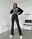 Лосини кльош на флісі для милих дам "Рубчик". Розміри: 42-44, 44-46, фото 2