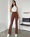 Лосини кльош на флісі для милих дам "Рубчик". Розміри: 42-44, 44-46, фото 3