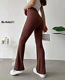 Лосини кльош на флісі для милих дам "Рубчик". Розміри: 42-44, 44-46, фото 4