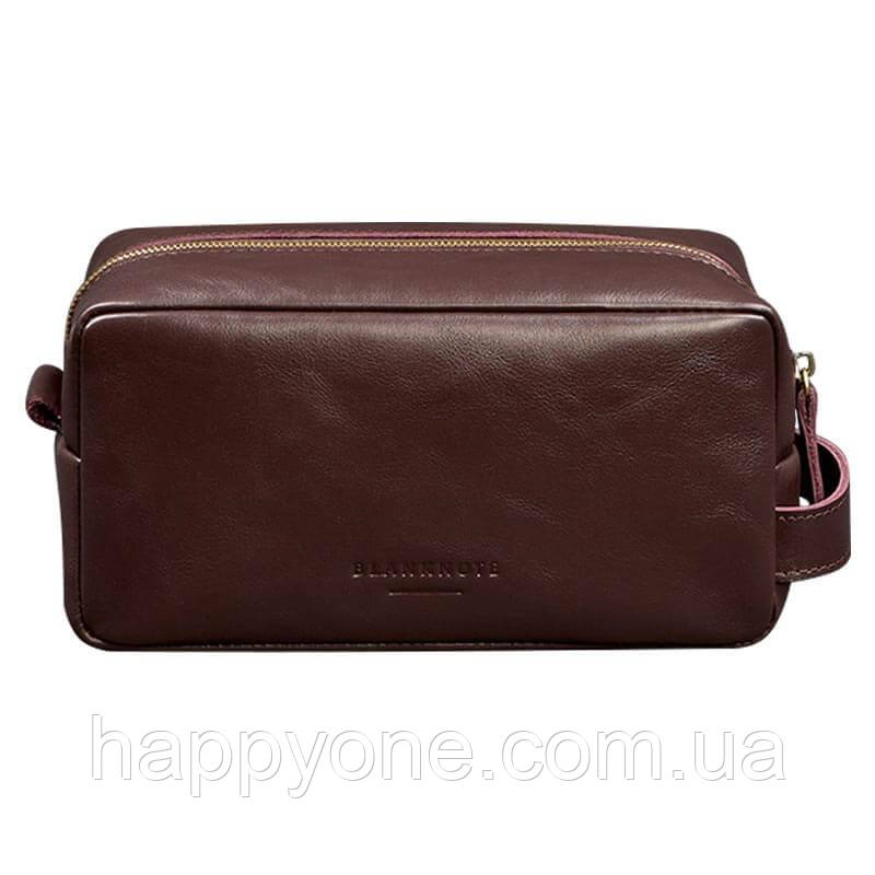 Шкіряна косметичка-несесер 6.0 (бордова) шкіра краст, фото 1