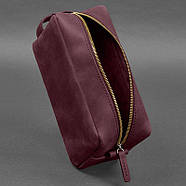 Шкіряна косметичка-несесер 6.0 (бордова) шкіра Crazy Horse, фото 4