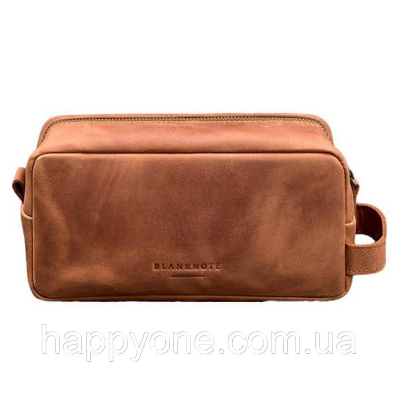 Шкіряна косметичка-несесер 6.0 (світло-коричнева) шкіра Crazy Horse, фото 1