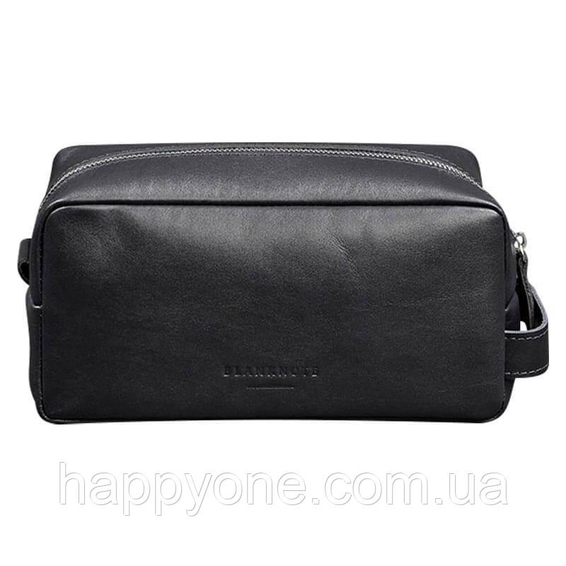 Шкіряна косметичка-несесер 6.0 (темно-синя) шкіра краст, фото 1