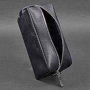 Шкіряна косметичка-несесер 6.0 (темно-синя) шкіра краст, фото 2