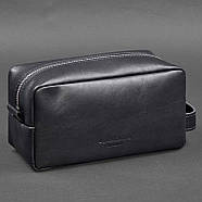 Шкіряна косметичка-несесер 6.0 (темно-синя) шкіра краст, фото 4