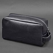 Шкіряна косметичка-несесер 6.0 (темно-синя) шкіра краст, фото 5