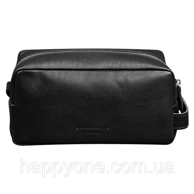 Шкіряна косметичка-несесер 6.0 (чорна) шкіра краст, фото 1