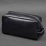 Шкіряна косметичка-несесер 6.0 (чорна) шкіра краст, фото 2