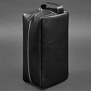 Шкіряна косметичка-несесер 6.0 (чорна) шкіра краст, фото 4