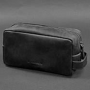 Шкіряна косметичка-несесер 6.0 (чорна) шкіра Crazy Horse, фото 5
