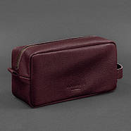 Шкіряна косметичка-несесер 6.0 (бордова) шкіра флотар, фото 2