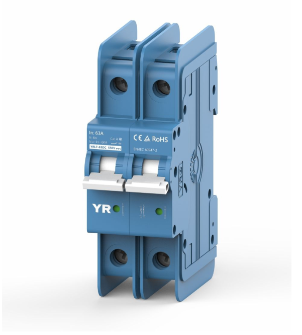 Автоматичний вимикач постійного струму YRO YRL7-63DC 2P 63A DC600V 6kA, DIN, 80*36*44.8mm, фото 1