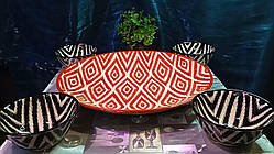 Традиційний узбекський набір посуду Ріштан - ляган 42 см + 4 коси атлас