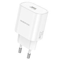 Сітковий зарядний пристрій ABS 25W USB-C PD/QC Borofone BA82A Білий