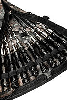 Набір Enot-6 Black у сумці - 8 шампурів з дерев’яними ручками + вилка для м’яса, фото 4