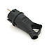 Вилка Євро із заземленням кутова з кільцем, розбірна, каучук,Premium, IP44, 16А 220V, колір чорний, Q30, фото 2