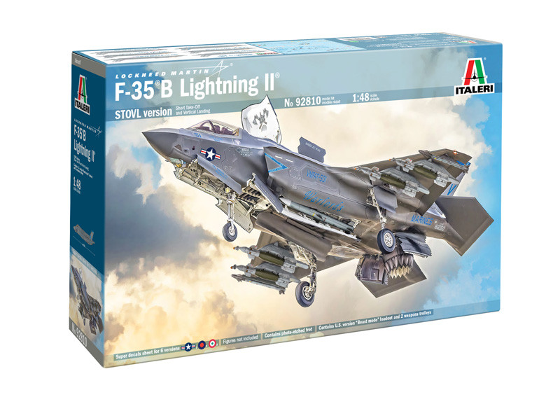 F-35 B Lightning II. Збірна модель літака в масштабі 1/48. ITALERI 92810