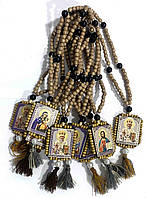 Дерев'яні чотки з іконкою