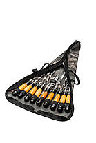 Подарунковий набір Enot-6 Gradient - 8 шампурів у сумці + вилка для м’яса, фото 2