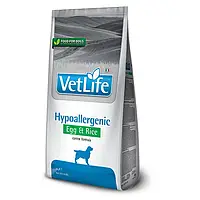 Сухий лікувальний корм для собак Farmina Vet Life Hypoallergenic Egg & Rice дієтичне харчування при харчовій алергії, 2 кг