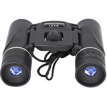 Дитячий бінокль зі скляними лінзами, 8х21мм, на шнурку / Бінокль дитячий ігровий / Складний міні-бінокль / Телескоп дитячий