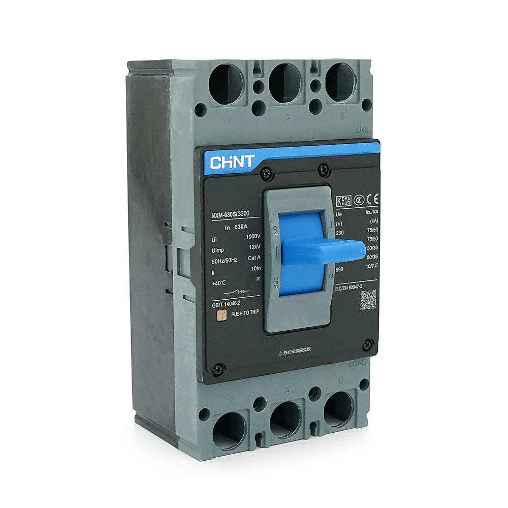 Автоматичний вимикач змінного струму CHINT CHNT NXM-630S-3300B-630A, 3P, 630A, 415V, 50kA, 8kV, фото 1