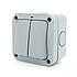 Вимикач подвійний зовнішнього монтажу, водонепроникний, IP66, AC: 110-250V, 10A, White, фото 3