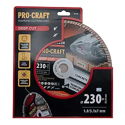 Сегментний алмазний диск 230×3.1×22.23 мм по керамограніту Procraft DC230